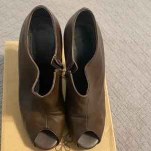 Fendi peep-toe booties sz 38